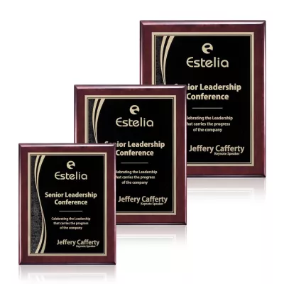 Oakleigh/Finch Plaque - Rosewood/Black
