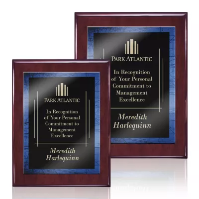 Oakleigh/Caprice Plaque - Rosewood/Blue