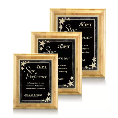 Bamboo/Starburst Plaque - Black