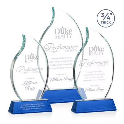 Croydon Flame Award on Newhaven Base - Blue