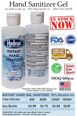 4 oz. Hand Sanitizer Gel