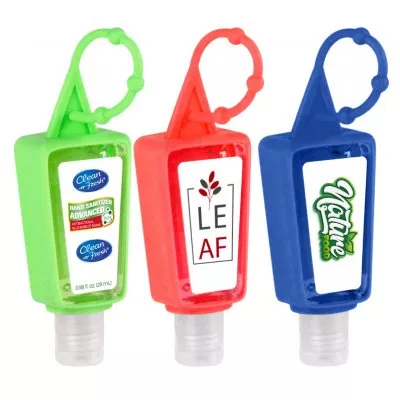 1 OZ Hand Sanitizer Gel With Adjustable Silicone Holder Case