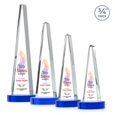 Majestic Tower VividPrint™ Award on Alberton Base - Blue