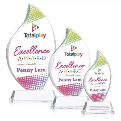 Odessy Flame Vividprint™ Award on Newhaven - Clear