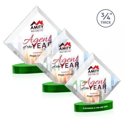 Belaire VividPrint™ Award on Alberton Base - Green