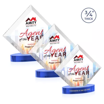 Belaire VividPrint™ Award on Alberton Base - Sky Blue