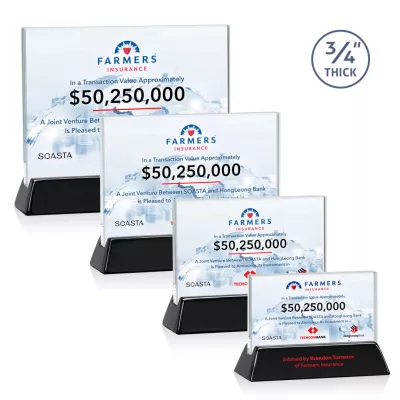 Walkerton VividPrint™ Award - Starfire/Black (Horiz)