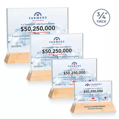Walkerton VividPrint™ Award - Starfire/Bamboo (Horiz)