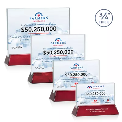 Walkerton VividPrint™ Award - Starfire/Rosewood (Horiz)