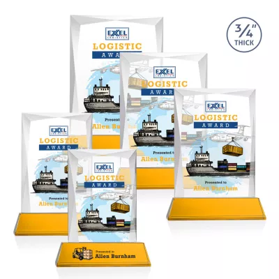 Messina VividPrint™ Award on Newhaven Base - Amber