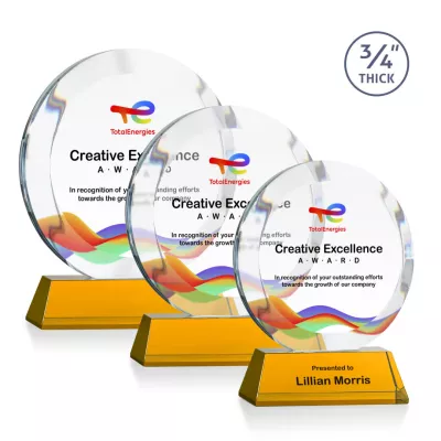 Gibralter VividPrint™ Award on Newhaven Base - Amber