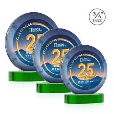 Gibralter Vividprint™ Award on Alberton Base - Green