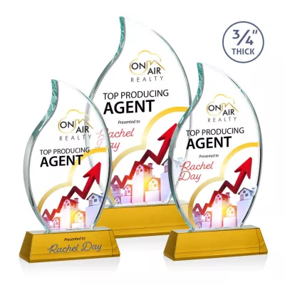 Croydon VividPrint™ Award on Newhaven Base - Amber