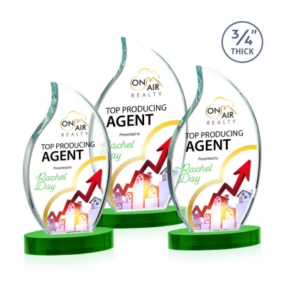 Croydon VividPrint™ Award on Alberton Base - Green