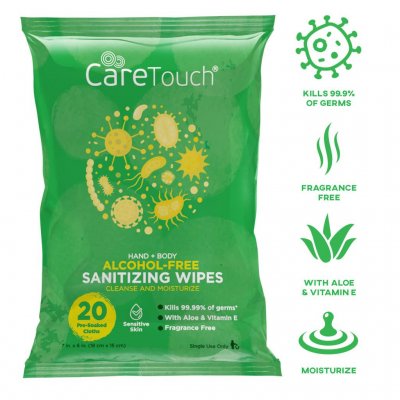 CareTouch Alcohol Free Sanitizing Wipes Pack