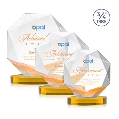 Bradford VividPrint™ Award on Alberton Base - Amber