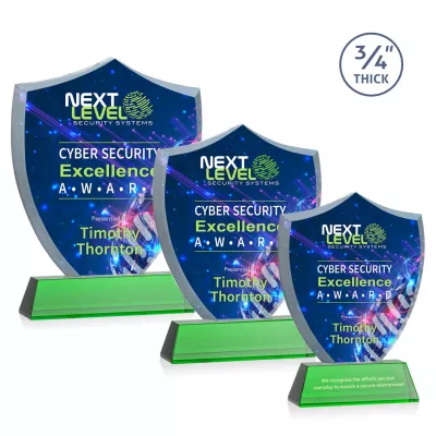 Scudo Shield VividPrint™ Award on Newhaven - Green