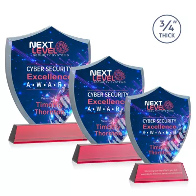 Scudo Shield VividPrint™ Award on Newhaven - Red