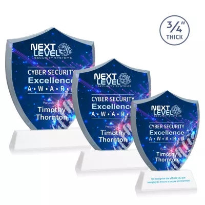 Scudo Shield VividPrint™ Award on Newhaven - White