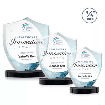 Scudo Shield VividPrint™ Award on Alberton Base - Black