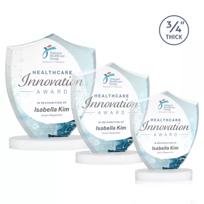 Scudo Shield VividPrint™ Award on Alberton Base - White