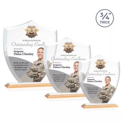Scudo Shield VividPrint™ Award - Bamboo/White