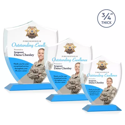 Scudo Shield VividPrint™ Award - Sky Blue