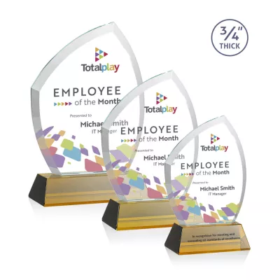 Daltry VividPrint™ Award on Newhaven Base - Amber