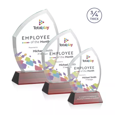 Daltry VividPrint™ Award on Newhaven Base - Red