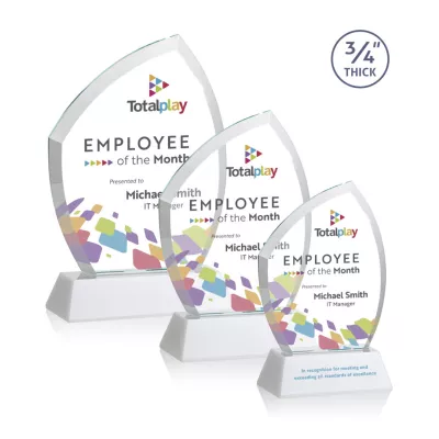 Daltry VividPrint™ Award on Newhaven Base - White