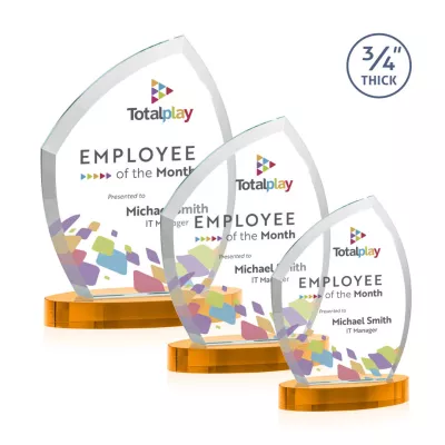 Daltry VividPrint™ Award on Alberton Base - Amber