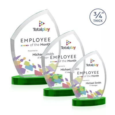 Daltry VividPrint™ Award on Alberton Base - Green