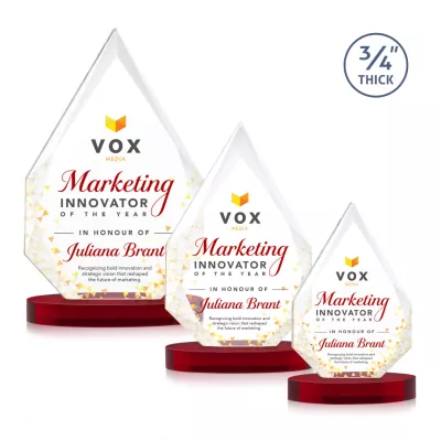 Hawthorne VividPrint™ Award on Alberton Base - Red