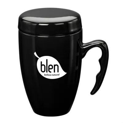 Barco Ceramic Mug w/ Lid - 14oz
