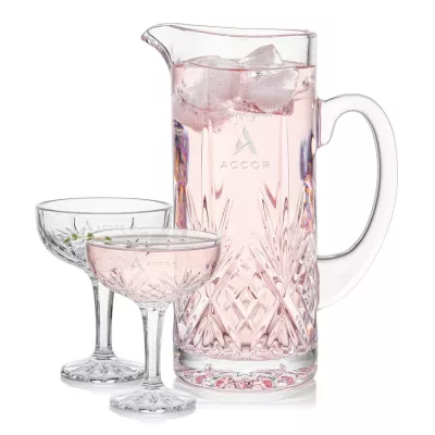 Brinkley Pitcher & Cocktail Coupes Set