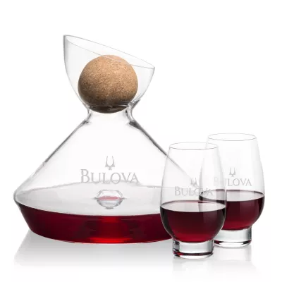 Woodbury Carafe w/Cork Stopper & Glenarden Stemless Wine
