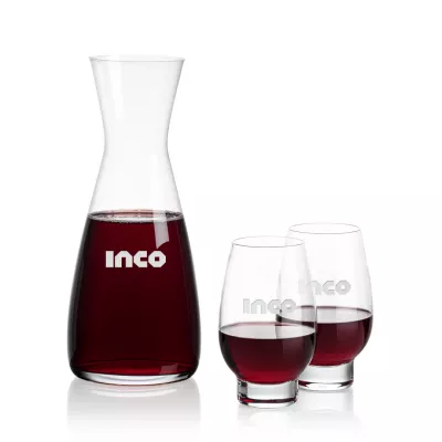 Portofino Carafe & Glenarden Stemless Wine