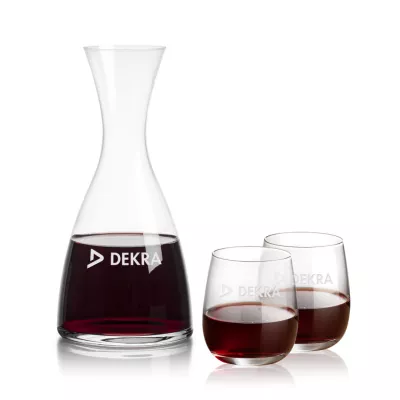 Barham Carafe & Crestview Stemless Wine