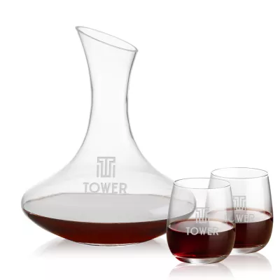 Hampton Carafe & Crestview Stemless Wine