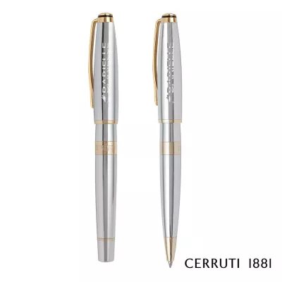 Cerruti 1881® Bicolore Ballpoint Pen & Rollerball Pen Set