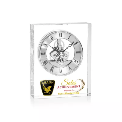 Ashland Silver VividPrint™ Clock