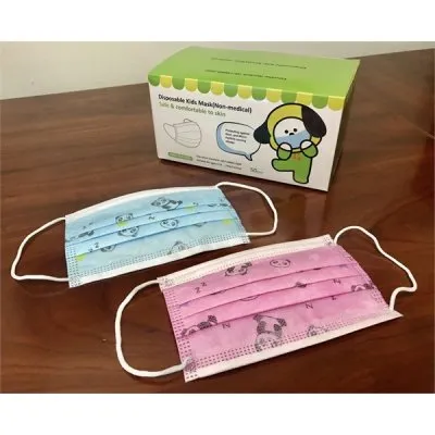 Kids Disposable Face Masks - Blue & Pink