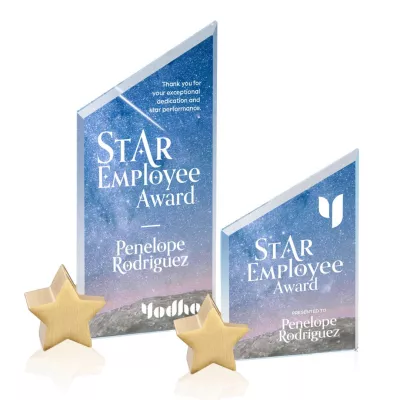 Cooper VividPrint™ Award - Starfire/Gold Star