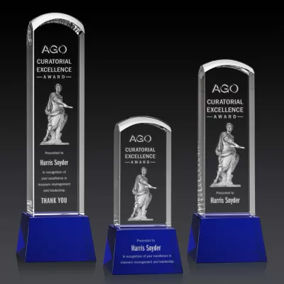 Silkwood 3D Award on Base - Blue