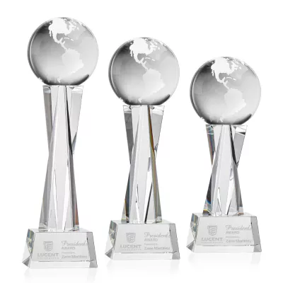 Globe Award on Grafton Base - Clear