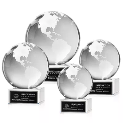 Globe Award on Hancock Base - Clear