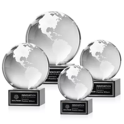 Globe Award on Hancock Base - Black