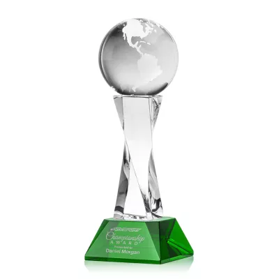 Globe Award on Langport Base - Green