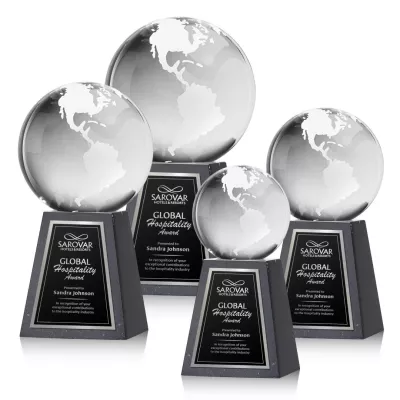 Globe Award on Tall Marble Base