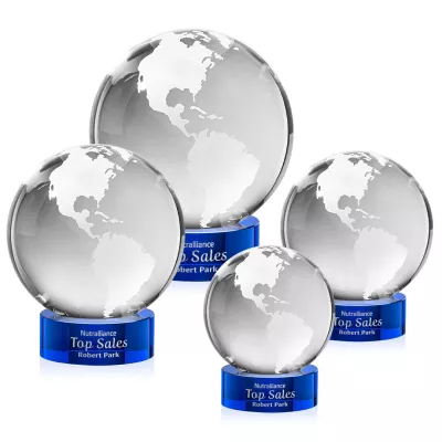 Globe Award on Stanrich Base - Blue